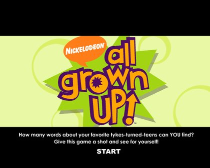 All Grown Up Word Search