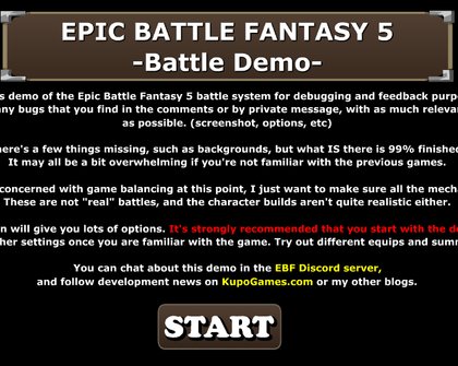 Epic Battle Fantasy 5 Battle Demo
